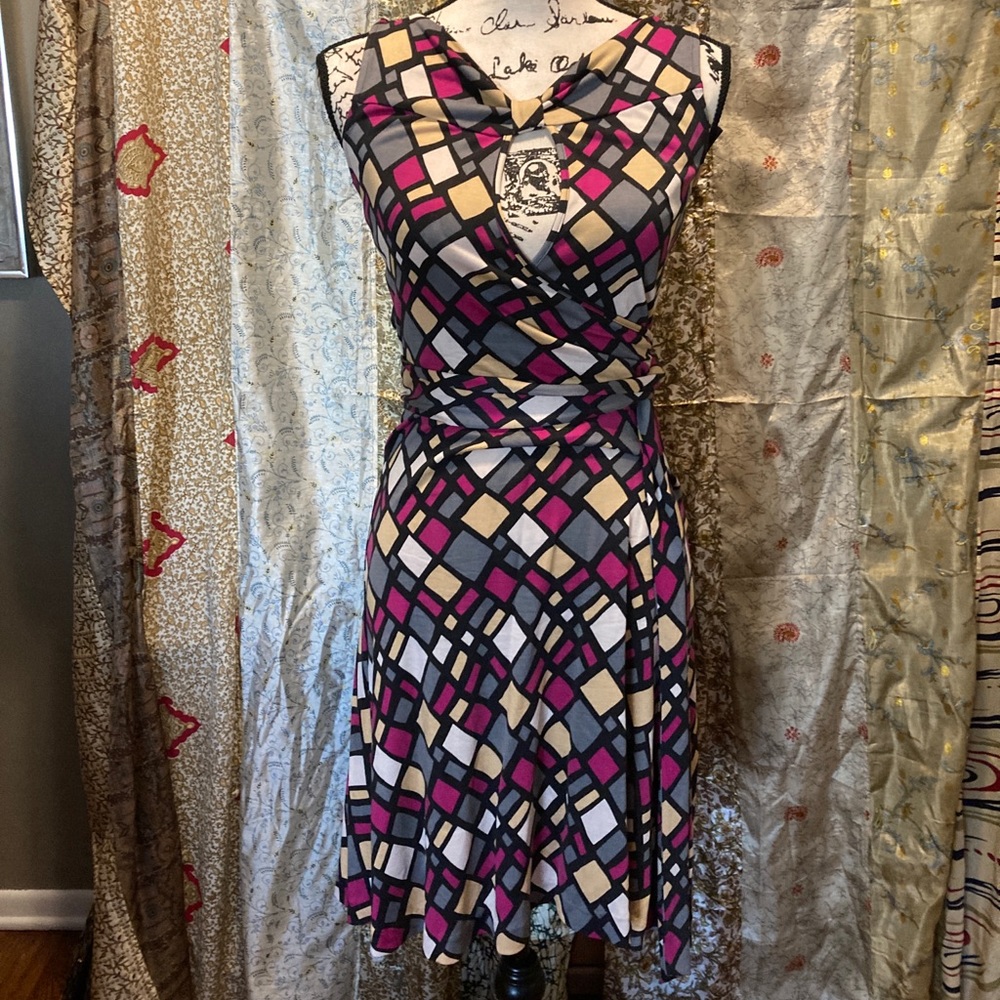 Diane Von Furstenberg Multicolor Geometric Dress
